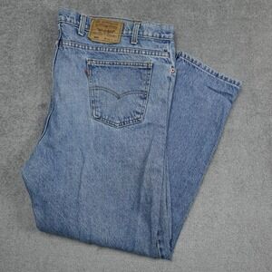 Vintage 1989 Levi's 550 Orange Tab Jeans USA W44 L30 Light Wash Relaxed Fit